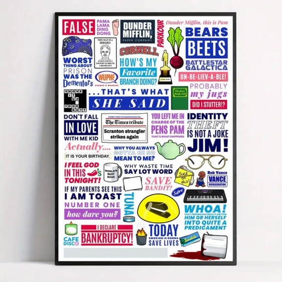 The Office That’s What She Said Funny Office Quotes Poster Print Dunder Mifflin - Picture 2 of 10